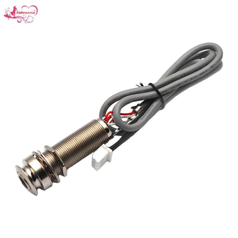 Jack Guitar Điện Acoustic Đàn Guitar Điện Endpin Đầu Ra Jack Dây Dây Nút Jack Kết Nối Cáp Hợp Kim Kẽ