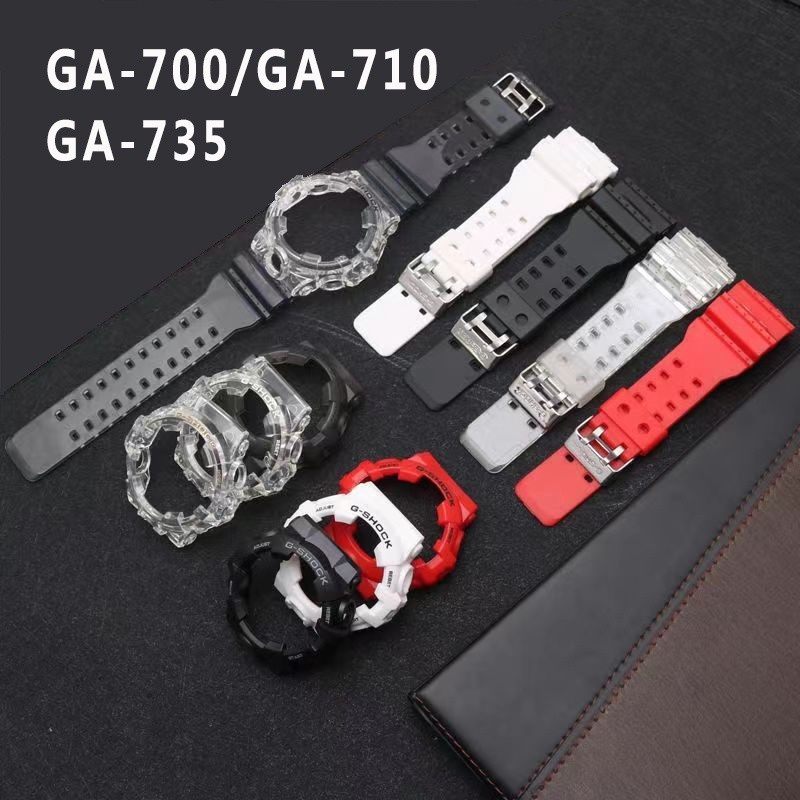 1/11✈Thích hợp cho Casio GA700 / GA710 / GA735 Ice Tough Dây đeo đồng hồ thay thế Bộ phụ kiện G-SHOC