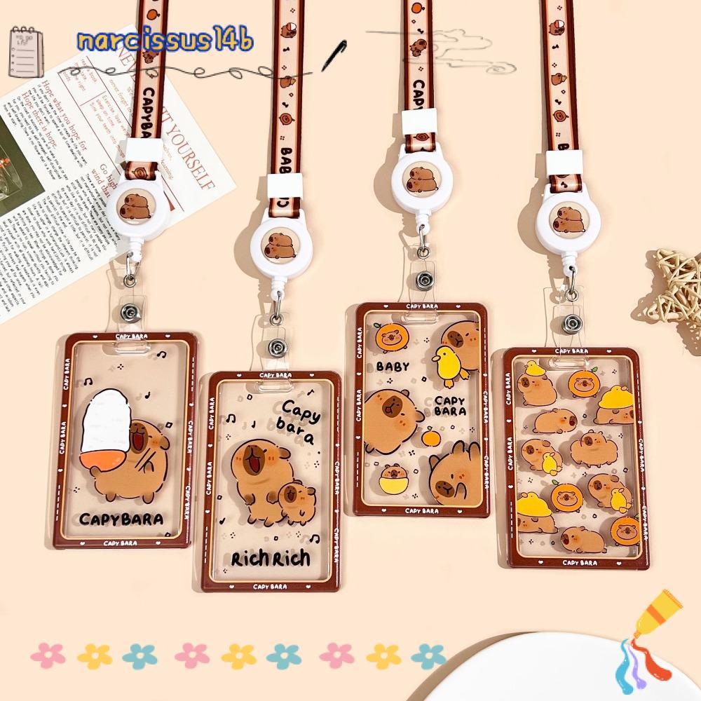 NARCISSUSB Idol Card Collect Organizer, Móc khóa Phim hoạt hình Capybara Photocard Holder, Kawaii có