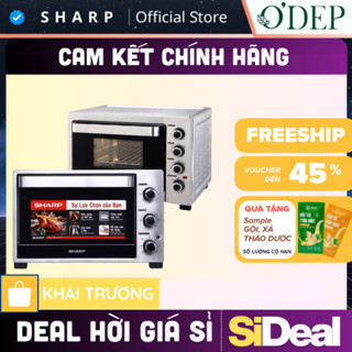 Lò nướng Sharp 32 lít, quạt nướng đối lưu, xiên quay đa năng EO-A323RCSV-ST - SIDEAL SIA