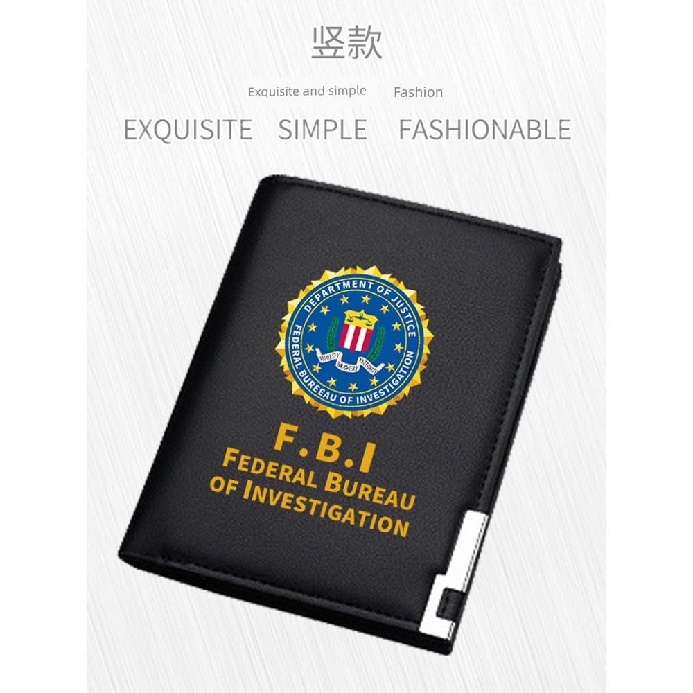 FBI FBI FBI Ví đen Ví đựng tiền xu