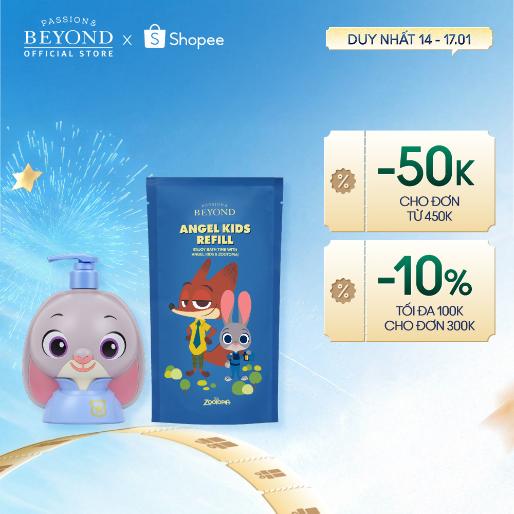 [Beyond Official] [PHIÊN BẢN ZOOTOPIA] Dầu gội an toàn lành tính cho em bé Beyond Angel Kids Shampoo
