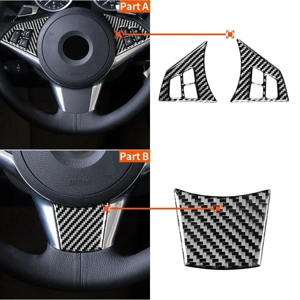 Vỏ bọc vô lăng ô tô bằng sợi Carbon cho BMW 6 Series E63 E64 2004-2010