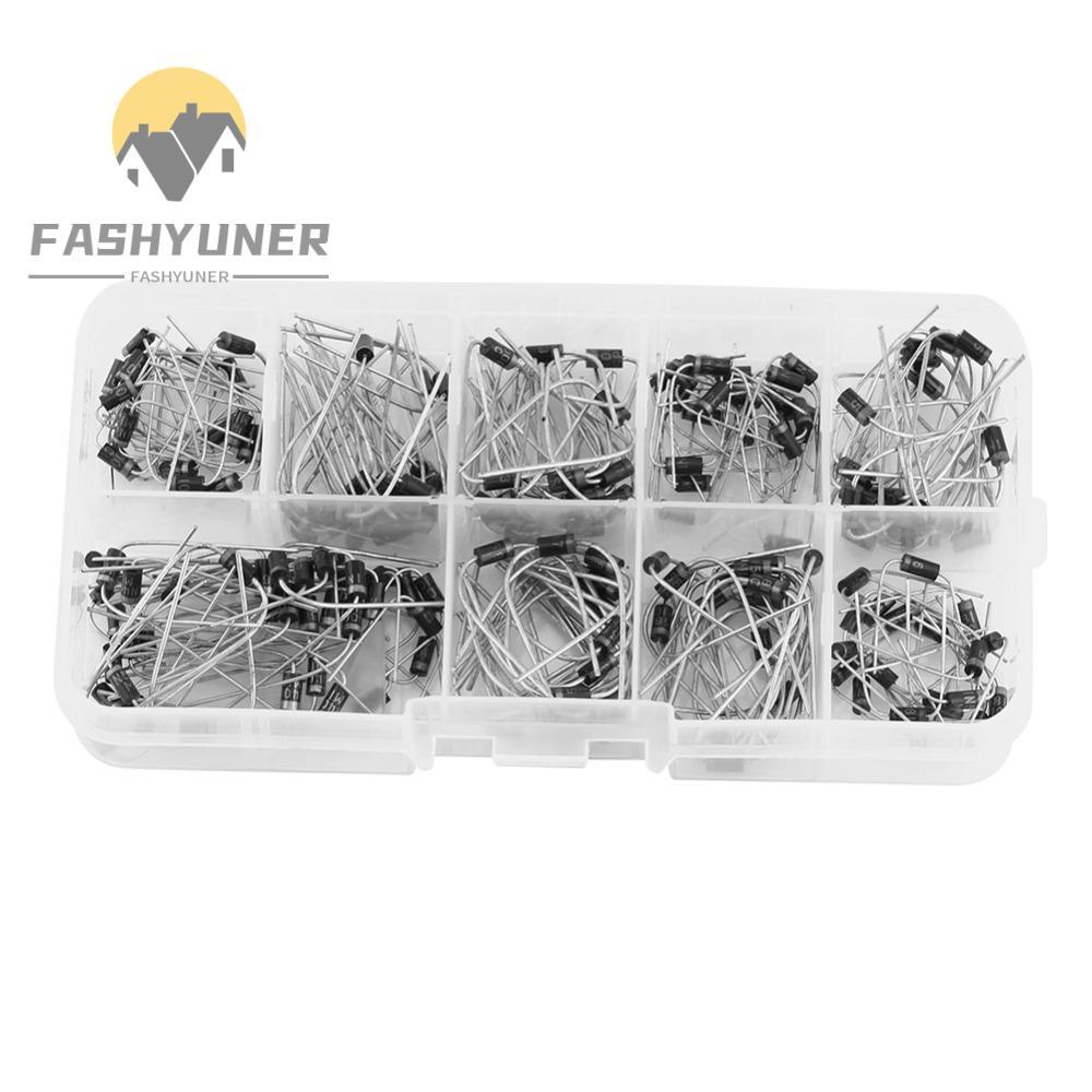Bộ phân loại điốt chỉnh lưu FASHYUNER 200 CÁI, Hộp lưu trữ 200 chiếc Bộ điện tử, Bền 1N5817 ~ 1N5819