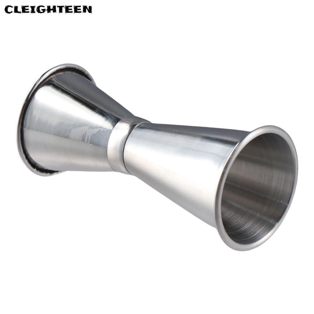 CLEIGHTEEN Double Cocktail Jigger, Thép không gỉ OZ / ML Bar Đo Jigger, Đo Hot Shot Bên Trong Bar Ji