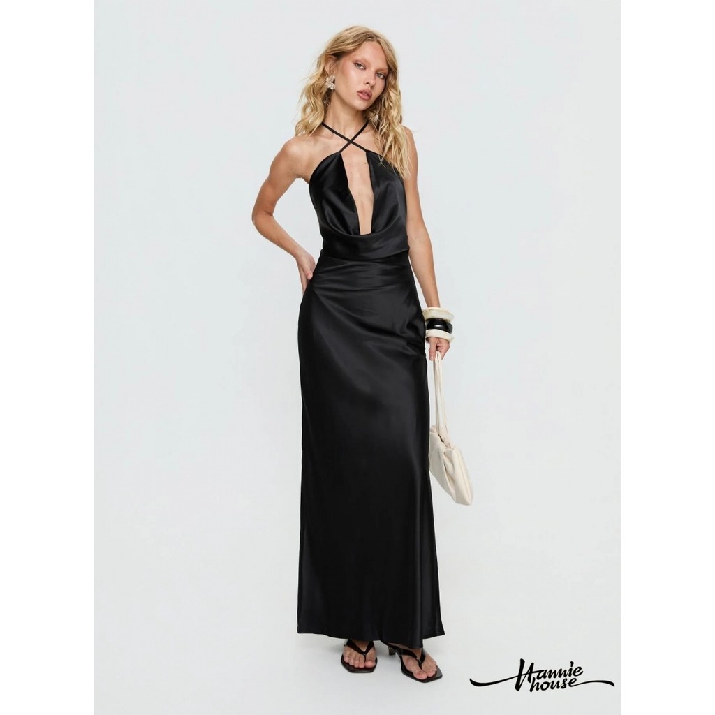 HANNIE House- Nữ Spaghetti Dây Thắt Lưng Cocktail Slip Dress