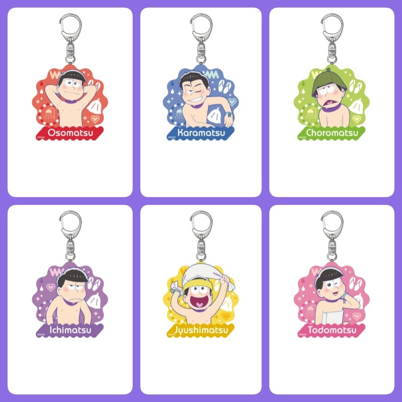 Anime Osomatsu-san Keychains Cartoon Figure Key Chain Ring Bag Jewelry