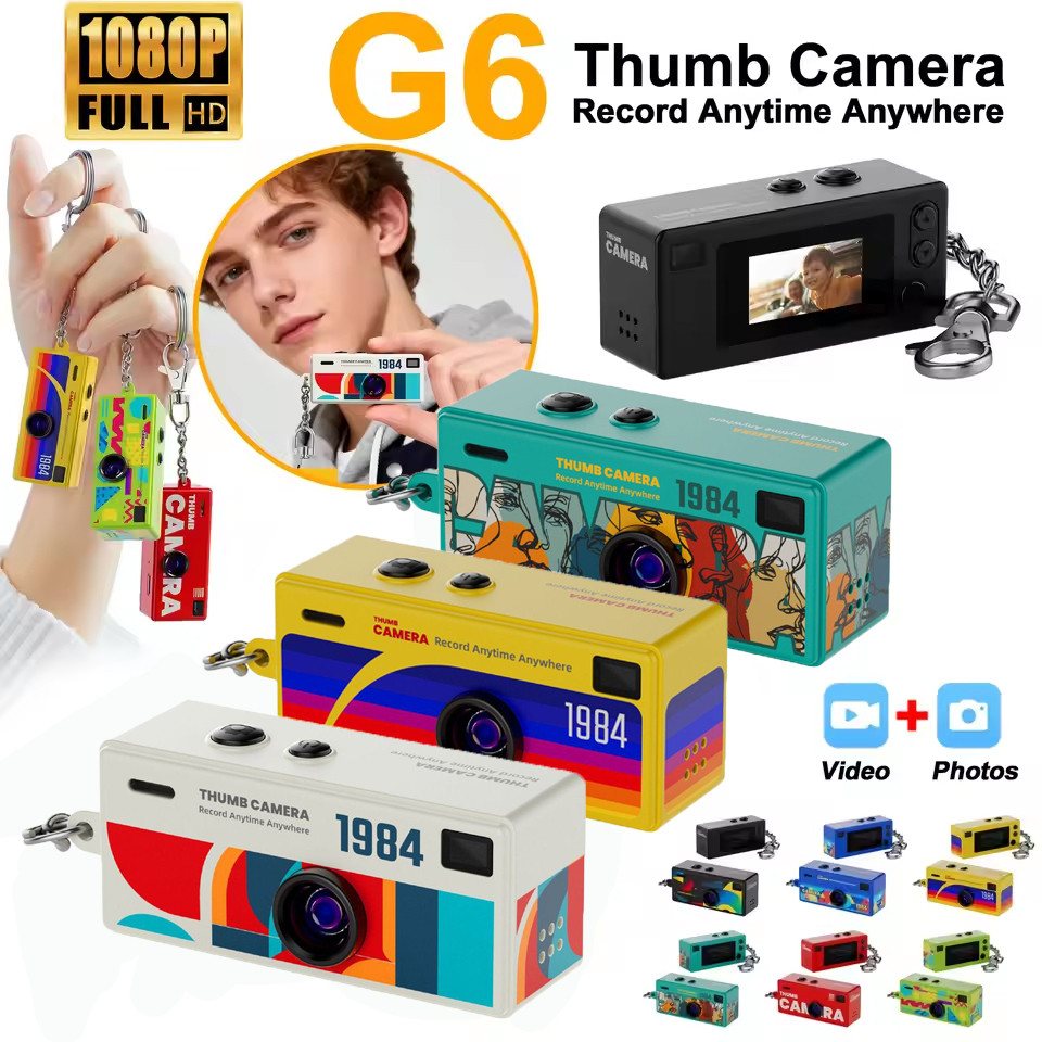 G6 Ngón Tay Cái Mini Camera 4K HD Chống Hình Học Sinh Ngoài Trời Thể Thao Camera Di Động Trực Tiếp Video Ảnh Đồ Chơi Quà Tặng