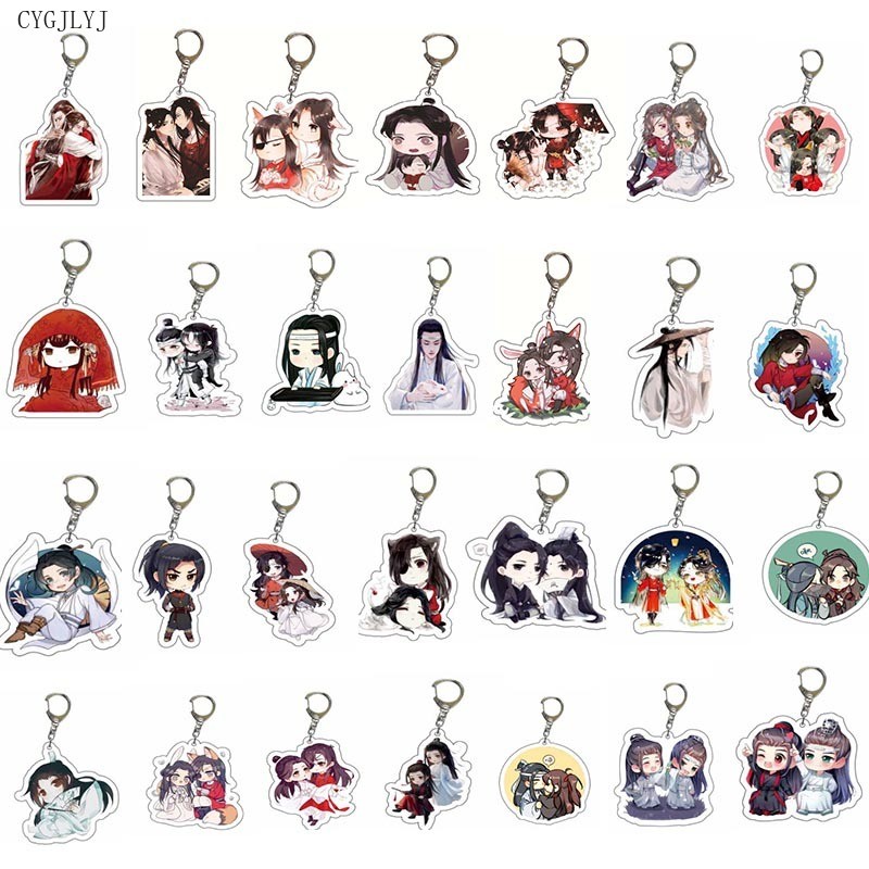 New Anime Tian Guan Ci Fu Keychain Acrylic Xie Lian Hua Cheng Figure