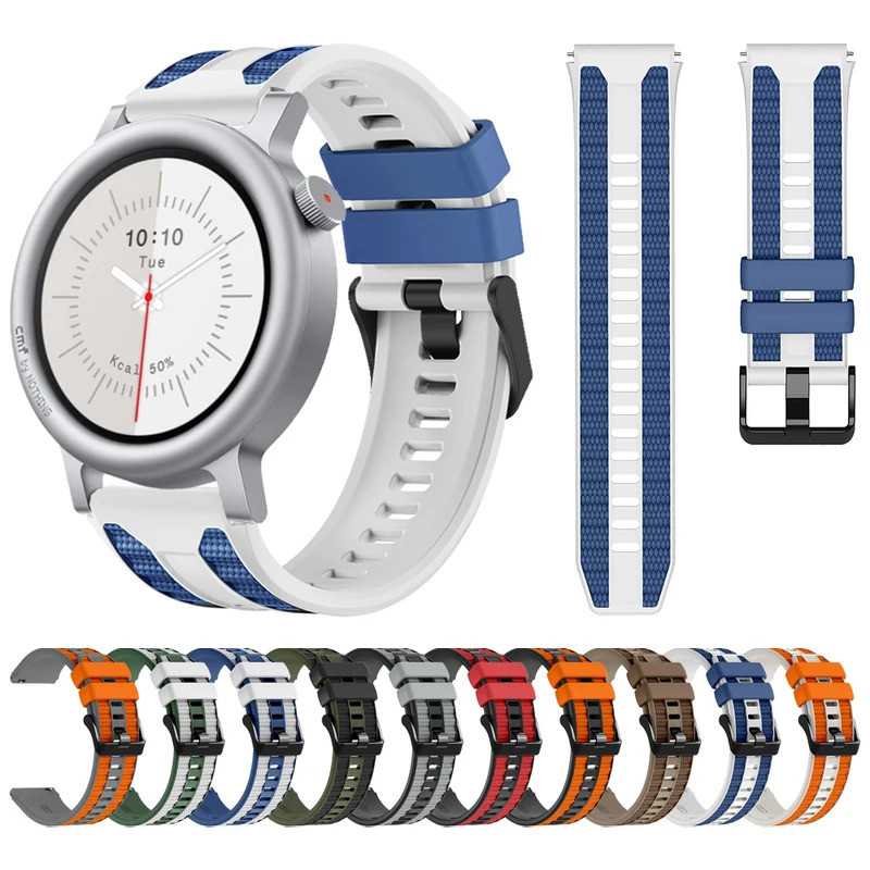 Dây đeo hai tông 22mm cho CMF BY NOTHING Watch 3 Pro Band Watchband Vòng đeo tay cho CMF Watch Pro 2