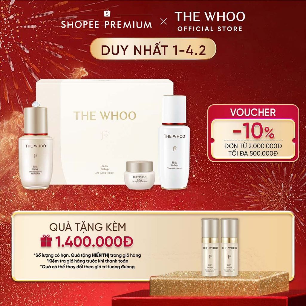 [THE WHOO OFFICIAL] Bộ tinh chất tự sinh chống lão hóa thế hệ thứ 4 THE WHOO Bichup Ultimate Recover