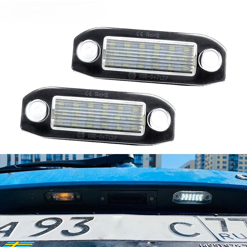 2 Chiếc Đèn LED Trắng Lỗi Số Miễn Phí Biển Số Đèn Cho Volvo S80 XC90 S40 V60 XC60 S60 C70 V50 XC70 V