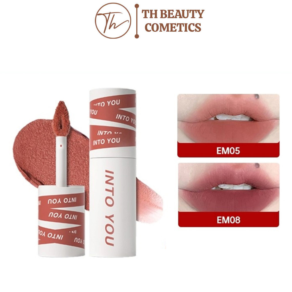 INTO YOU Son bùn tone đất lì son môi intoyou dạng bùn EM08 mềm mịn lâu trôi TH beauty cosmetics