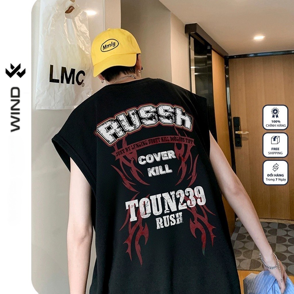Áo Ba Lỗ Unisex Wind Clothing Form Rộng 239 Tanktop Sát Nách Oversize Nam Nữ 100% Cotton