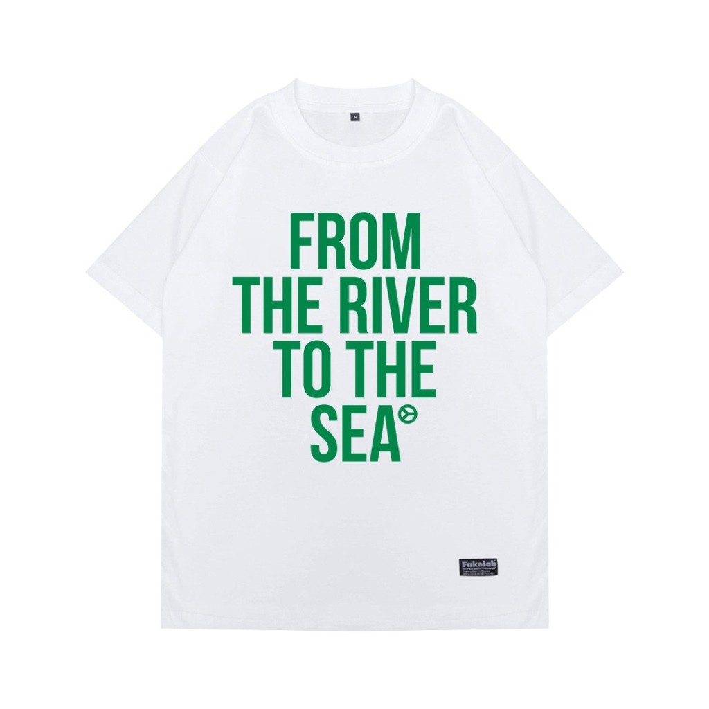 Fakelab TS From the River to the Sea White / Tshirt Putih Palestine / Kaos palestina