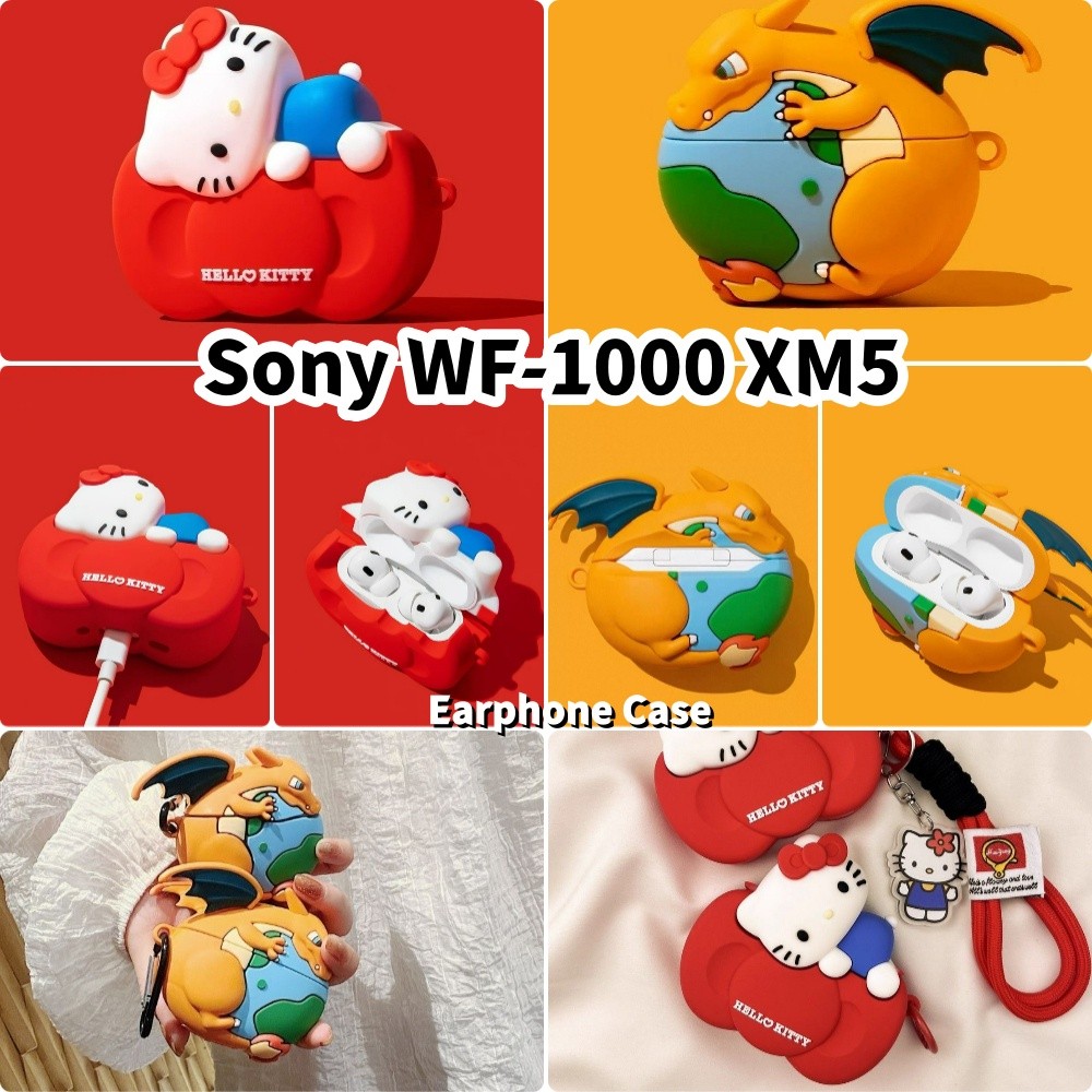 【imamura】Cho Sony WF-1000 XM5 ốp tai ng Case sáng kiến phim hoạt hình Vỏ Bảo Vệ Hộp Sạc Tai Nghe