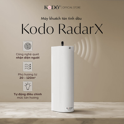 Máy Khuếch Tán Tinh Dầu KODO RadarX - Cảm Biến Thông Minh - Diện Tích Phủ Hương 120m2 - Điều Khiển Qua Điện Thoại