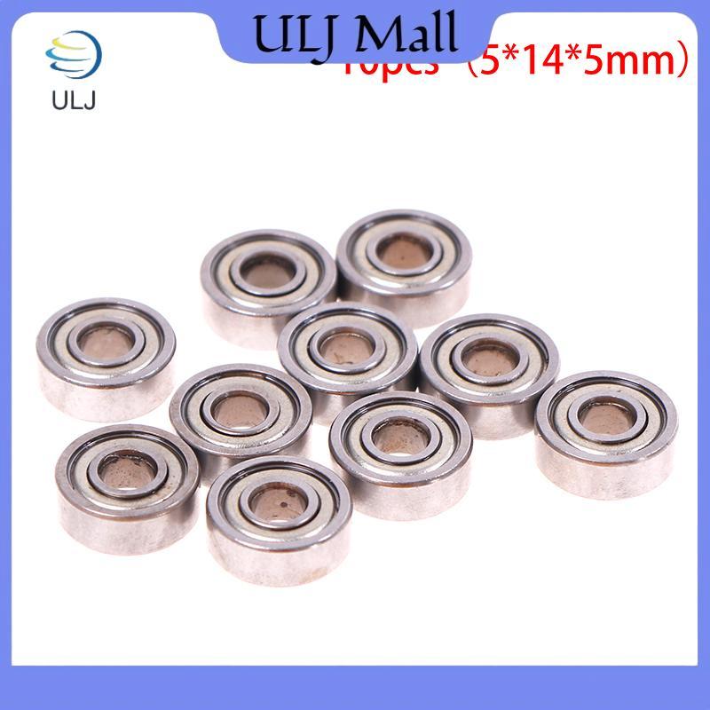ULJ 10 chiếc 5 * 14 * 5mm rãnh sâu hình cầu thép carbon thu nhỏ vòng bi 605ZZ.