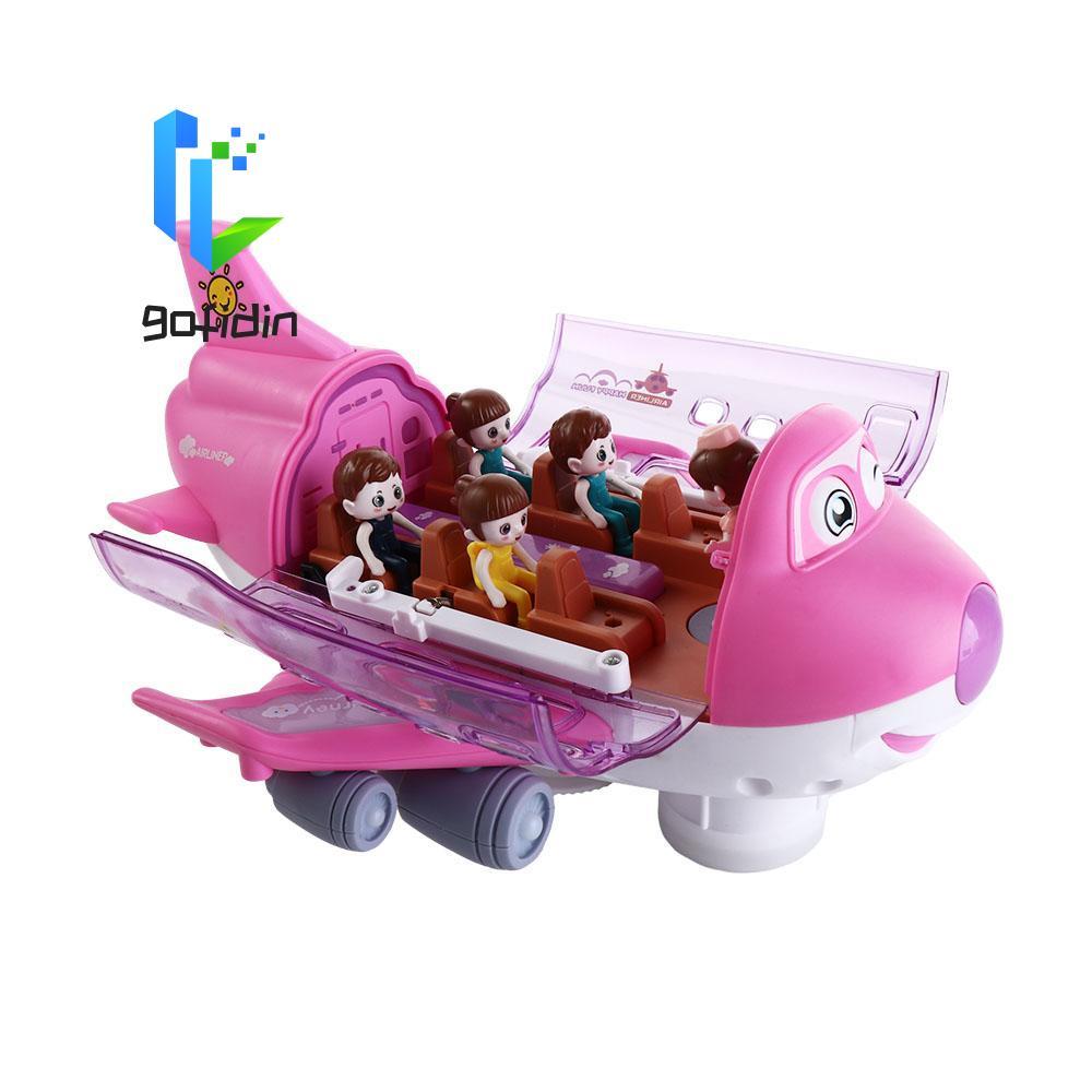 GOFIDIN Đèn LED Đồ chơi máy bay âm nhạc, Đồ chơi điện Mô hình máy bay LED bằng nhựa, Mô hình máy bay