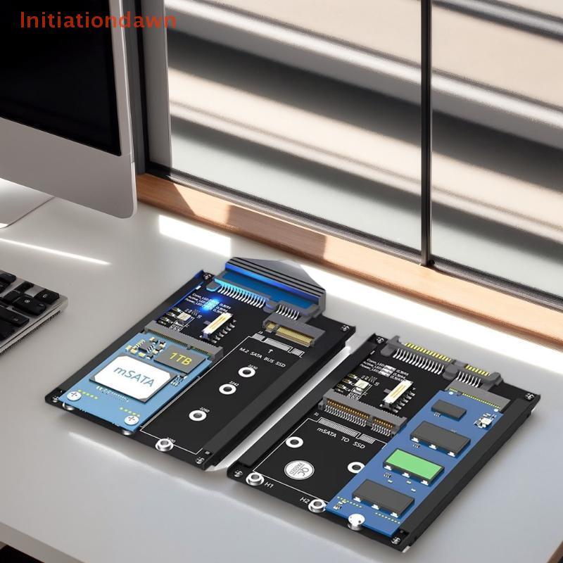[Initiationdawn] 1 Bộ 2 trong 1 MSATA M.2 NGFF Sang SATA USB Riser Card M.2 NGFF Sang SATA Adapter M