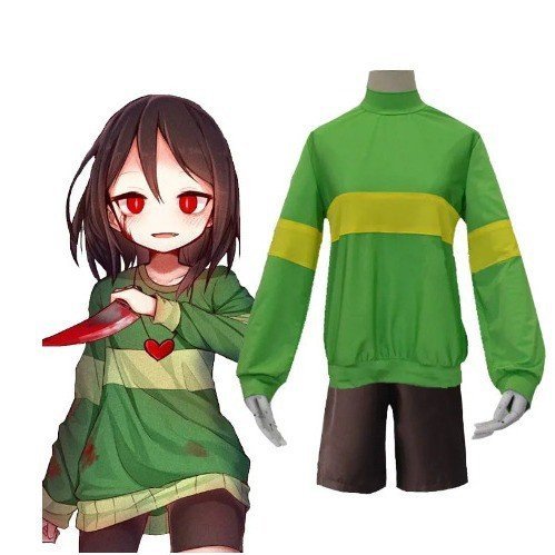 Trang phục cosplay Frisk từ Undertale kèm vòng cổ W1160