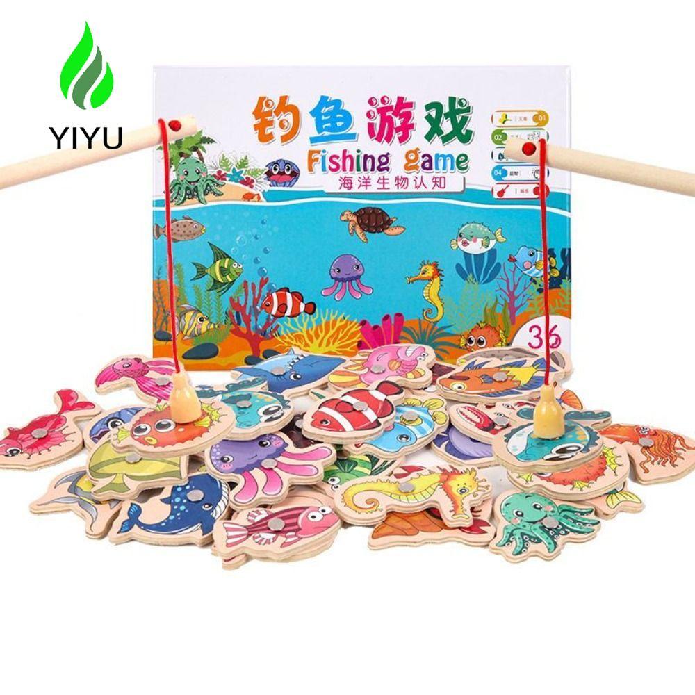 Bộ đồ chơi câu cá YIYU, Đồ chơi câu cá biển Nhận thức trò chơi cá, Đồ chơi câu cá Hoạt hình Cần câu 