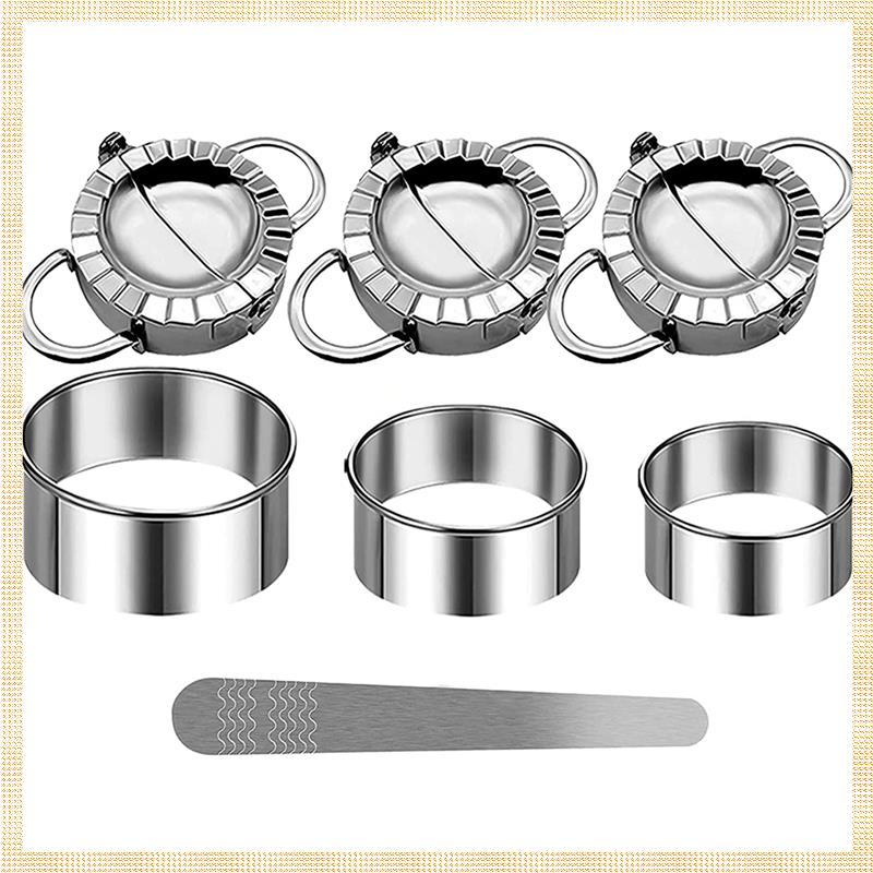 [1fnejakblh.ph] Ravioli Shaper Ravioli Máy cắt bánh quy Máy làm bánh bao bằng thép không gỉ Bộ định 