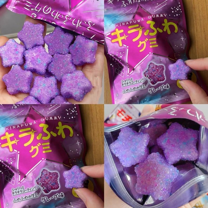 Những ngôi sao lấp lánhKhông Nobel Nobel Hương Nho Ngôi Sao Gummy Ngọt Bánh Sandwich chua Đồ Ăn Nhẹ8