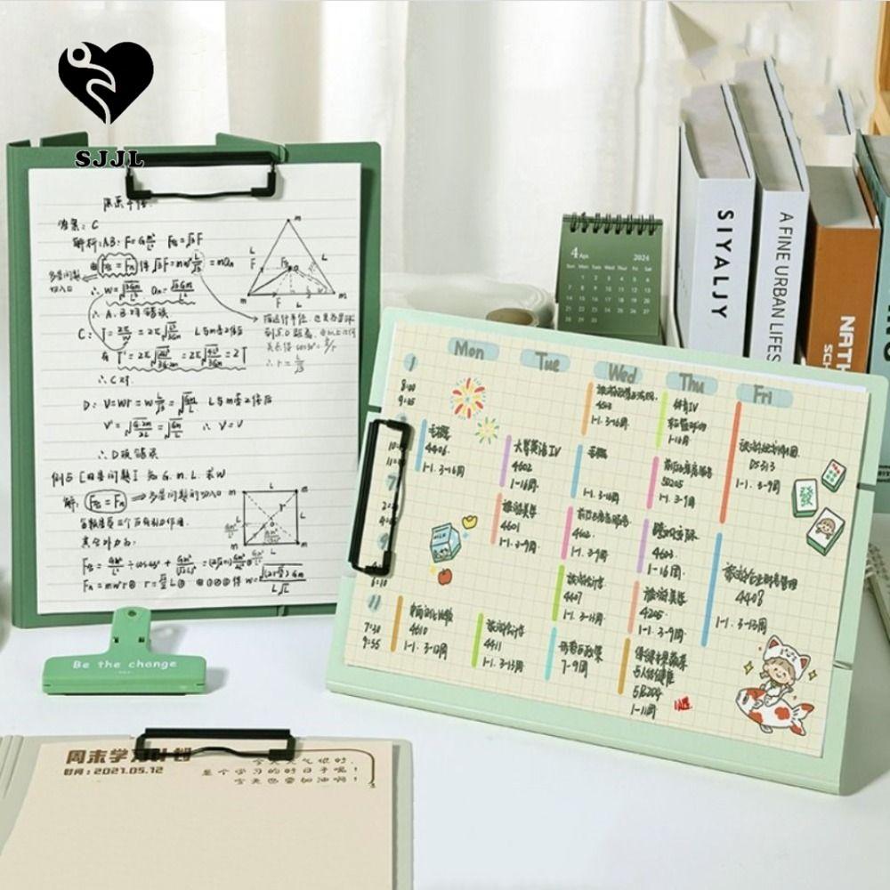 SJJL Stand File Folder, Clipboard Writing Pad A4 Board Clip Folder, Briefcases Document Portable Fol