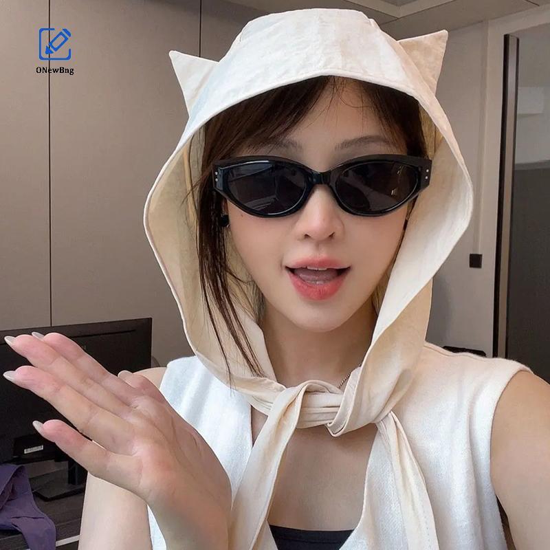 ONew Thời Trang Dễ Thương Tai Mèo Dây Đeo Chống Nắng Qui-Drying Mũ Chống Nắng Cho Nữ Bng