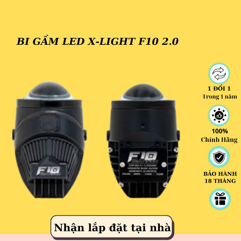 New   BI GẦM LED X-LIGHT F10 2.0 INCH CHÍNH HÃNG | BH 24 THÁNG