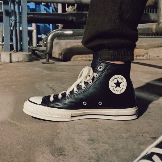 Giày thể thao thông thường cao cấp da đen cổ điển Converse 1970S