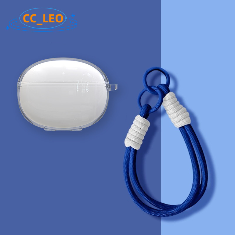 for Shokz OpenDots One E310 Case Clear TPU Soft Case Cute Lanyard with Hook Suitable for Shokz OpenD