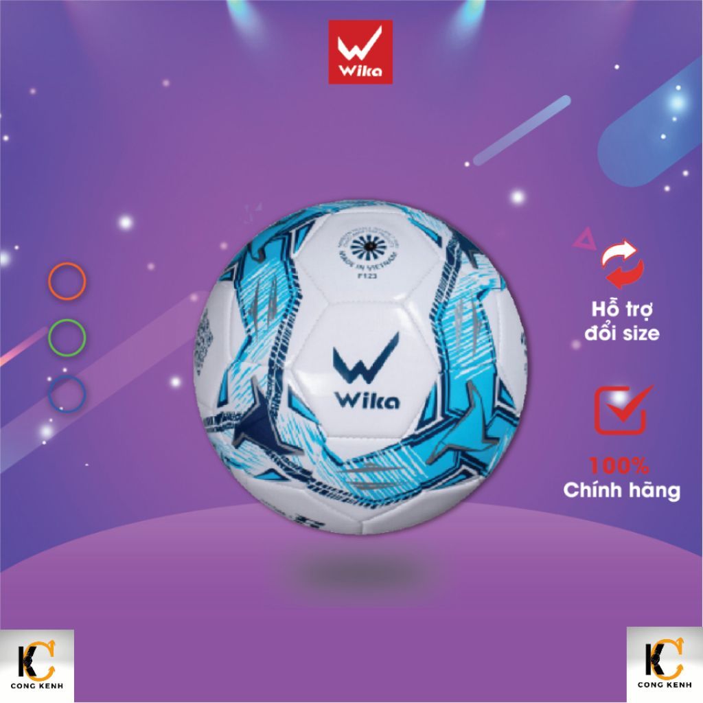 Quả Bóng Đá Wika F123 Tiêu Chuẩn Size 4 Cấu Tạo Nhiều Lớp Congkenhsports