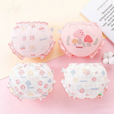Adabaobao® ᵛⁿ4 Cái / bộ Quần Lót Bé Gái Tập Đi Bloomers Trẻ Sơ Sinh Cotton Quần Short Mùa Hè
