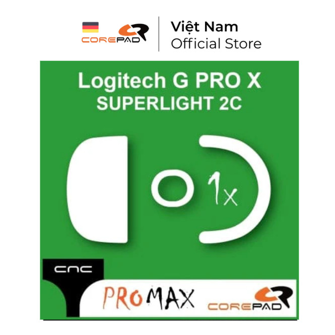 Corepad PRO MAX CNC – Feet PTFE cho Logitech G Pro X Superlight 2C