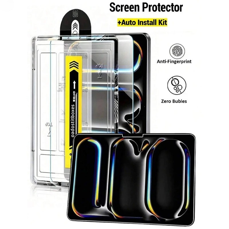 Dễ dàng lắp đặt Kính cường lực cho iPad Pro 11 13inch M5 M4 iPad11 2025 A16 iPad Air 11 13 M3 M4 202