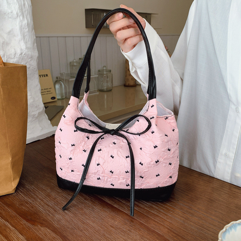 Phong Cách Hàn Quốc Nơ Sát Nơ Túi Nữ 2025 Phong Cách Mới Thiết Kế Thường Ngày Đi Lại Túi Đeo Vai Phù Hợp Với Túi Xách Bán Buôn