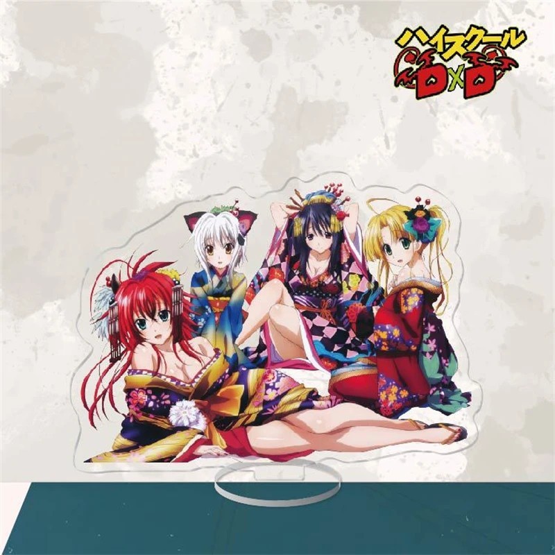 Standee anime High School D×D mô hình mica nhân vật Rias Gremory Akeno Himejima trang trí bàn học qu