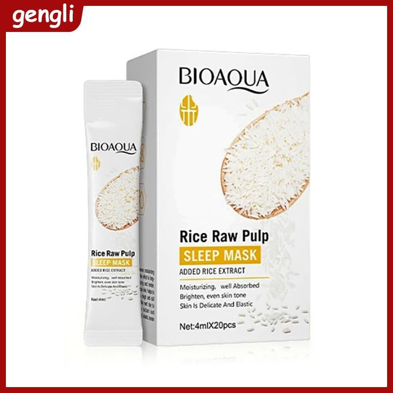 [GL] Mặt nạ ngủ dưỡng ẩm trẻ hóa Bioaqua Rice Puree Làm sáng da mặt Giảm nếp nhăn Chăm sóc da mặt VN