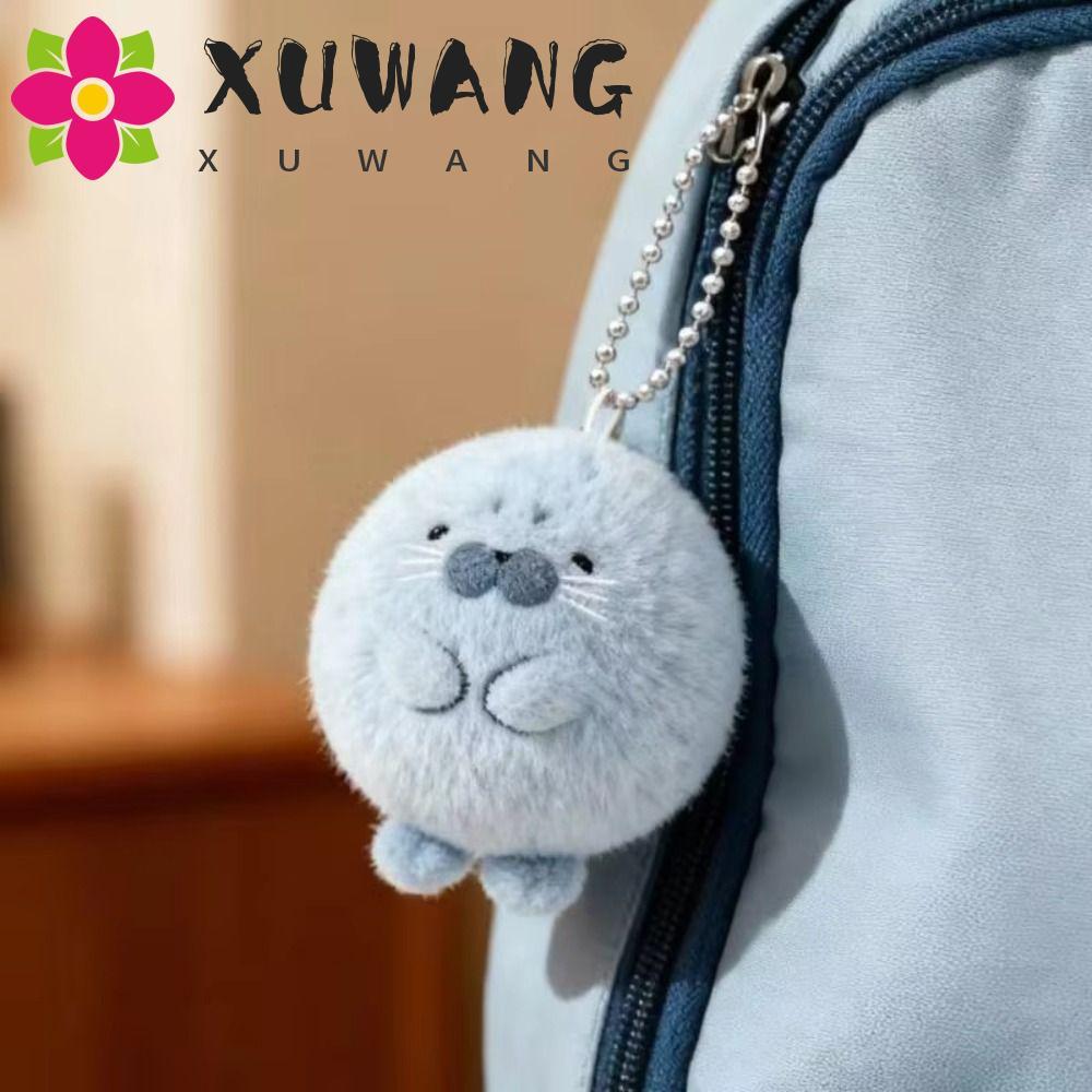 XUWANG Seal Plush Key Ring Bag Charms Ba lô thời trang