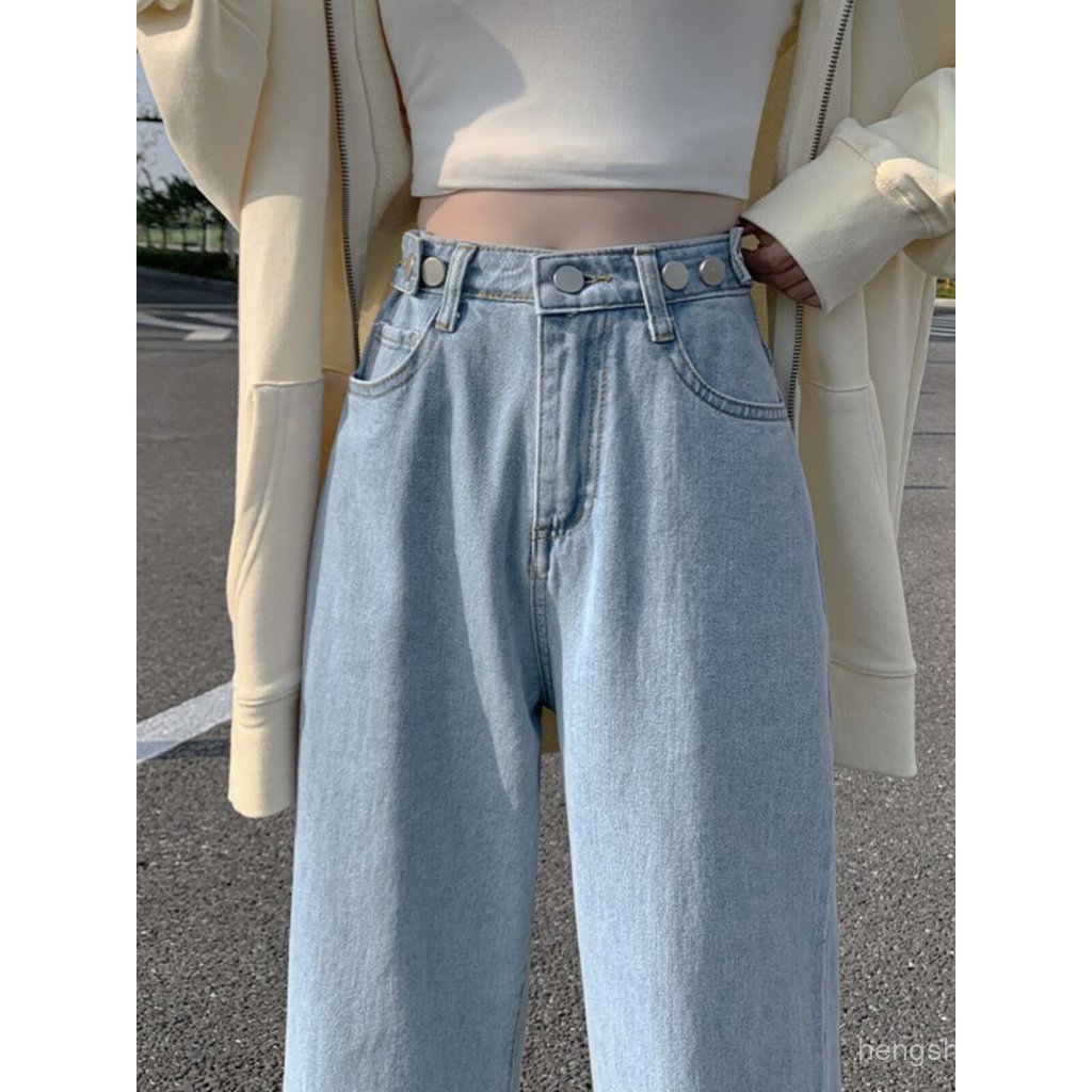 Quần Jean Ống Rộng Nữ Phong Cách Mới, Nẹp Quần Thẳng - 5MH3
