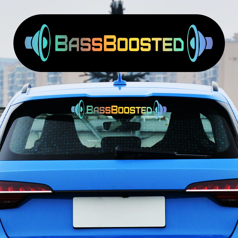 G069 Kiểu Dáng Xe Ngộ nghĩnh BassBoosted Bass Tăng Cường Xe Vinyl Decal Thân Dán PVC Khắc Vinyl Deca