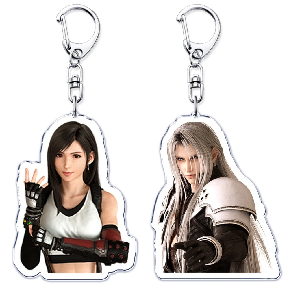 Móc khóa mô hình Acrylic game Final Fantasy VII FFVII Cloud Strife Tifa Sephiroth Vincent Valentine 