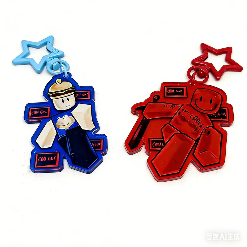 Móc khóa Roblox C00lkidd 007n7 Acrylic viền màu mô hình nhân vật game Roblox trang trí balo túi xách