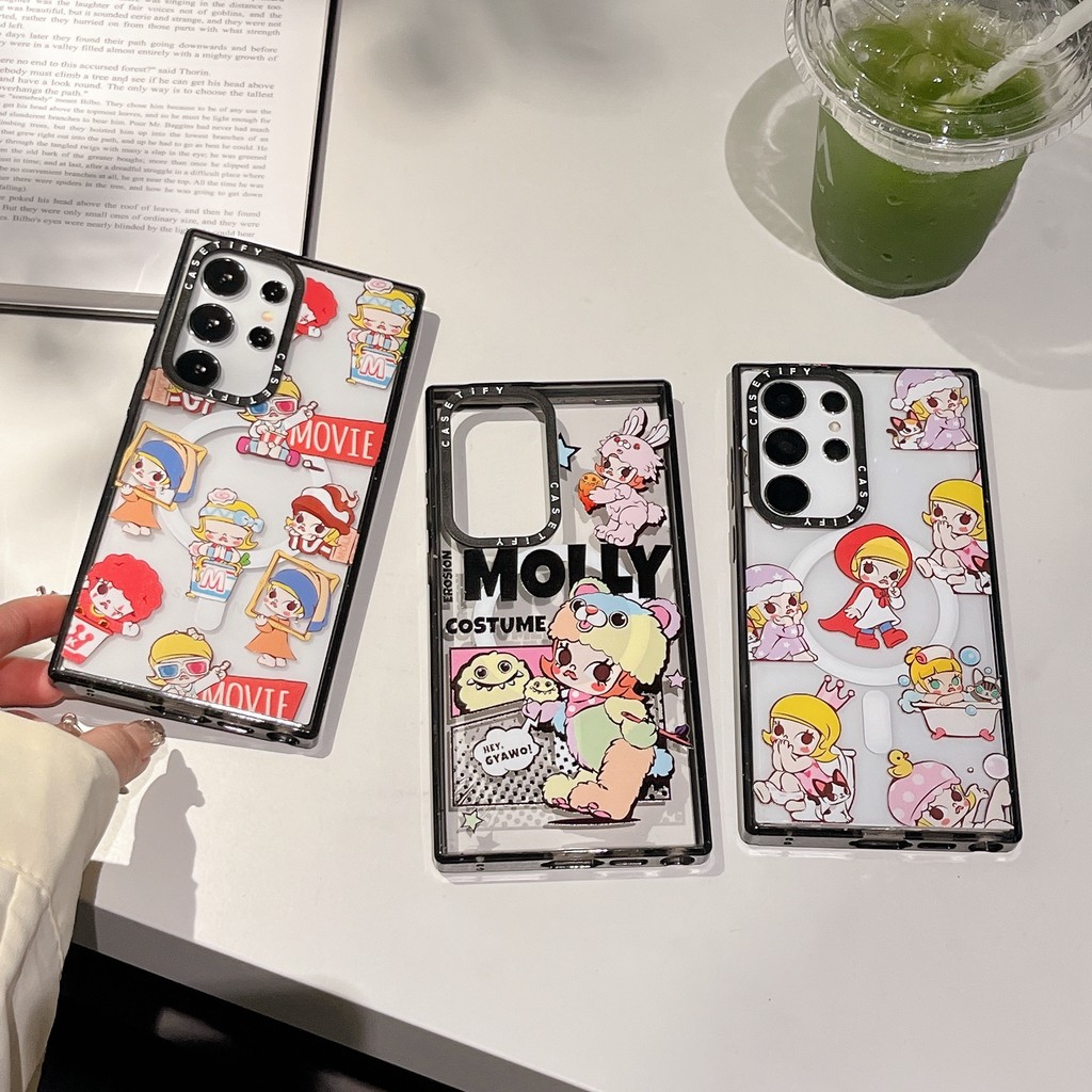 [MOLLY] Ốp điện thoại acrylic trong suốt CASETIFY phù hợp cho Samsung Galaxy S25 Ultra S24 Ultra S22