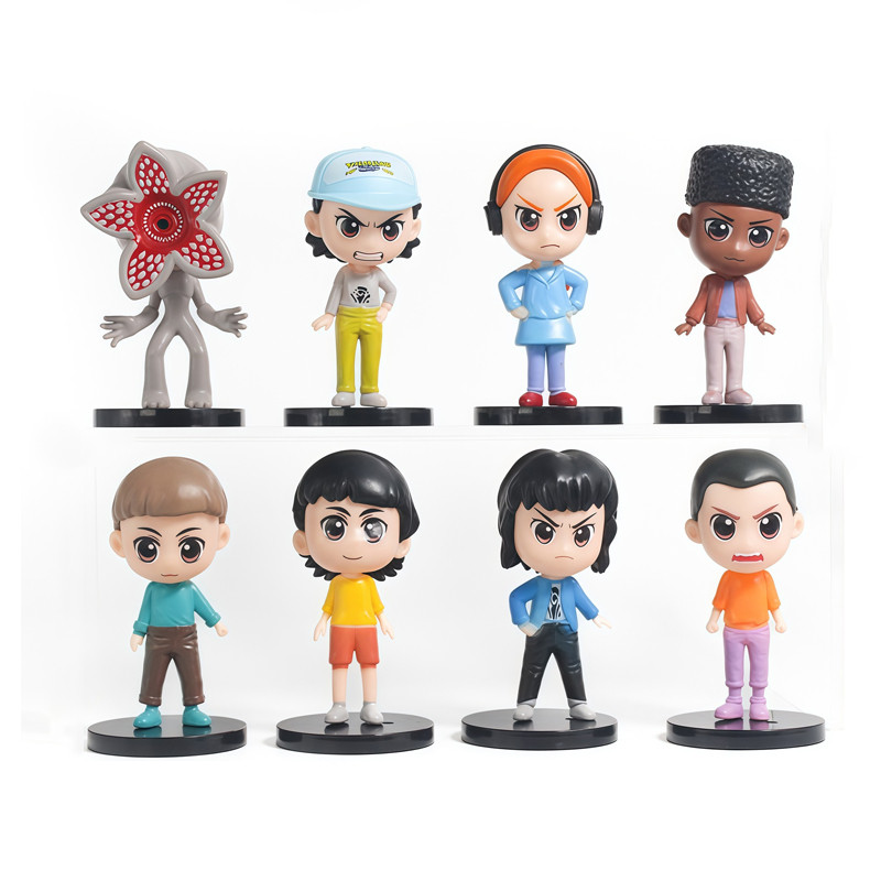 8 Cái / bộ Stranger Things Anime Hình Eleven Jane Hopper Mike Wheeler Steve Harrington Demogorgon Q 