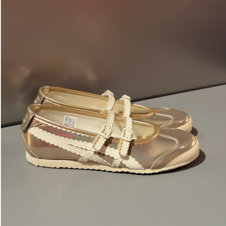 Mexico 66 TGRS Onitsuka Tiger Mary Jane Ballet Flats Thoải mái Slip-On Đi lại hàng ngày Thời trang đ