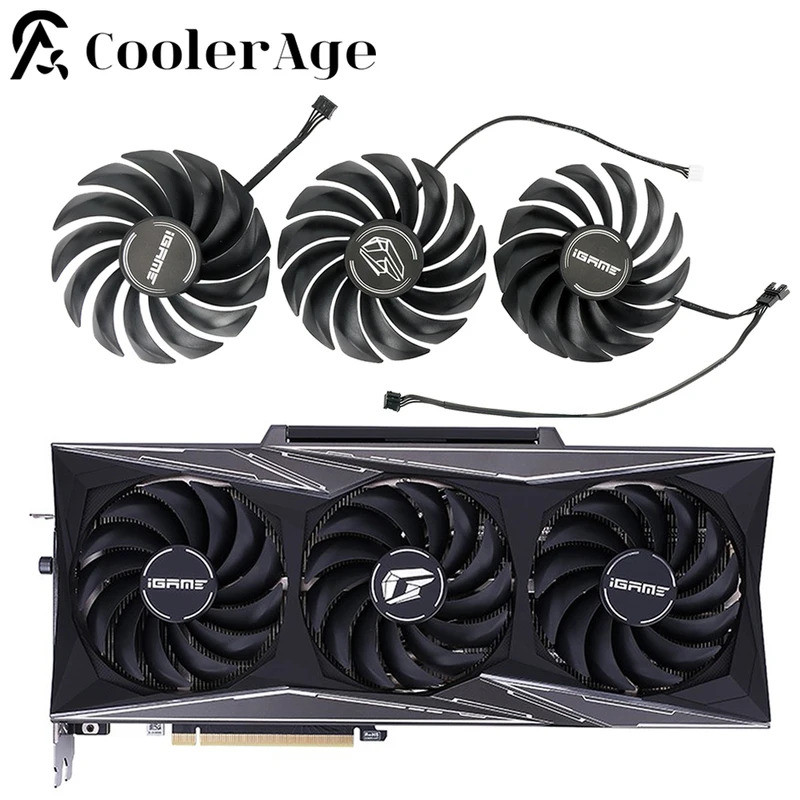 90MM PVA080E12R RTX3060 RTX3070 RTX3080 RTX3090 Quạt làm mát cho iGame RTX 3060 3070 3080 Ti 3090 Vu