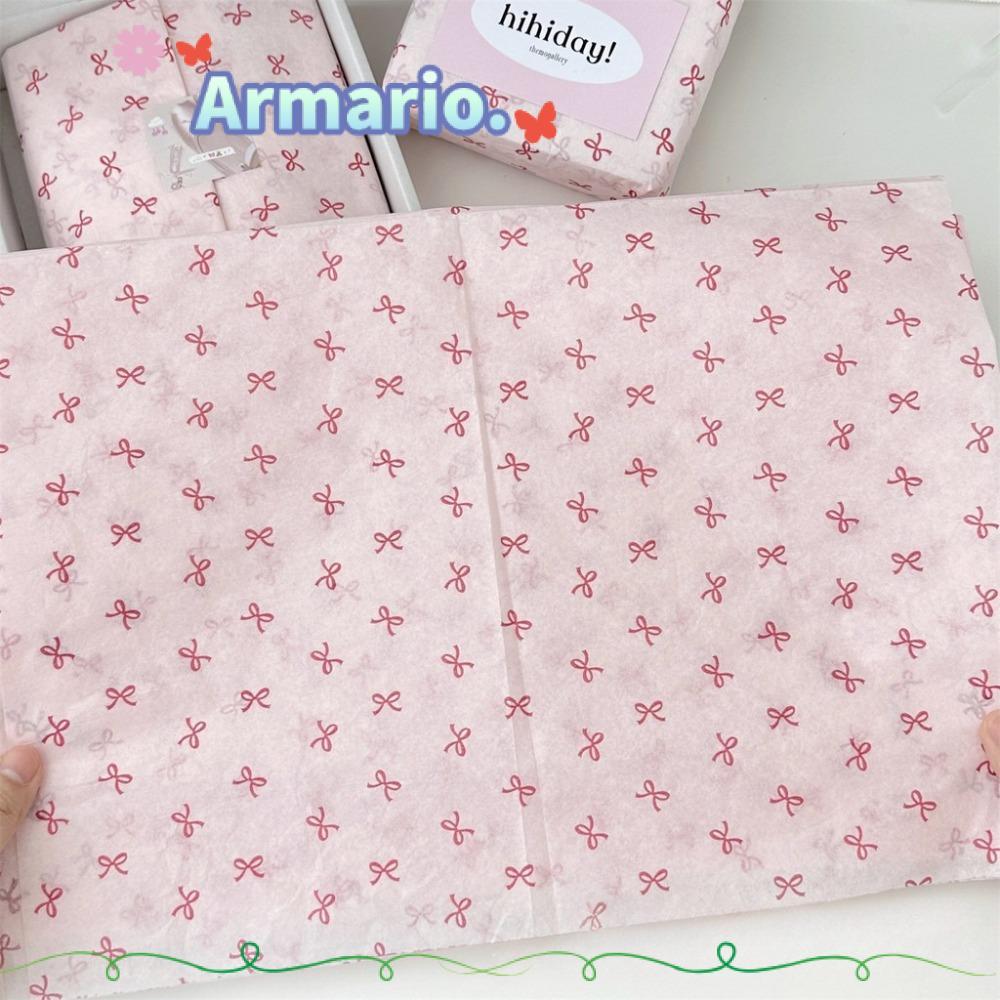 ARMARIO 20 tờ Vật liệu đóng gói, Giấy đóng gói hoa Diy Ins Ballet Bow Copy Paper, Giấy lê tuyết họa 